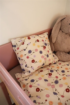 Baby sengetøj 70x100cm -  OEKO-TEX® Certificeret - Blomster print - 100% Bomulds sengesæt